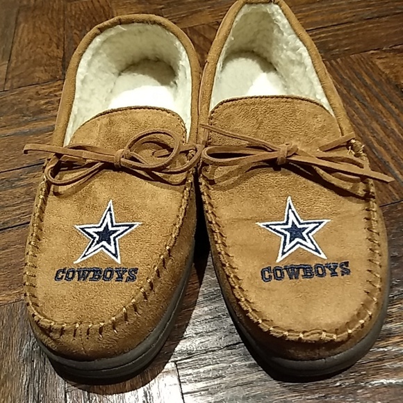 dallas cowboys moccasin slippers